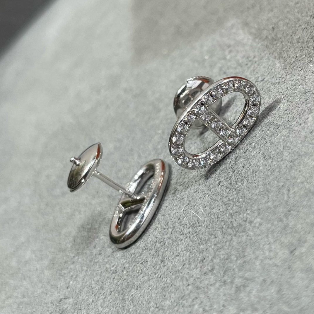 [Baslove] HM VOLLER DIAMANT-OHRSTECKER MIT SCHWEINENASEN