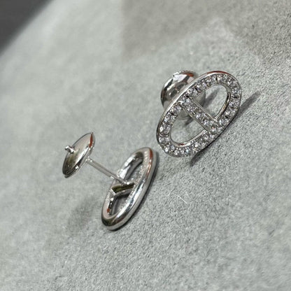 [Baslove] HM VOLLER DIAMANT-OHRSTECKER MIT SCHWEINENASEN