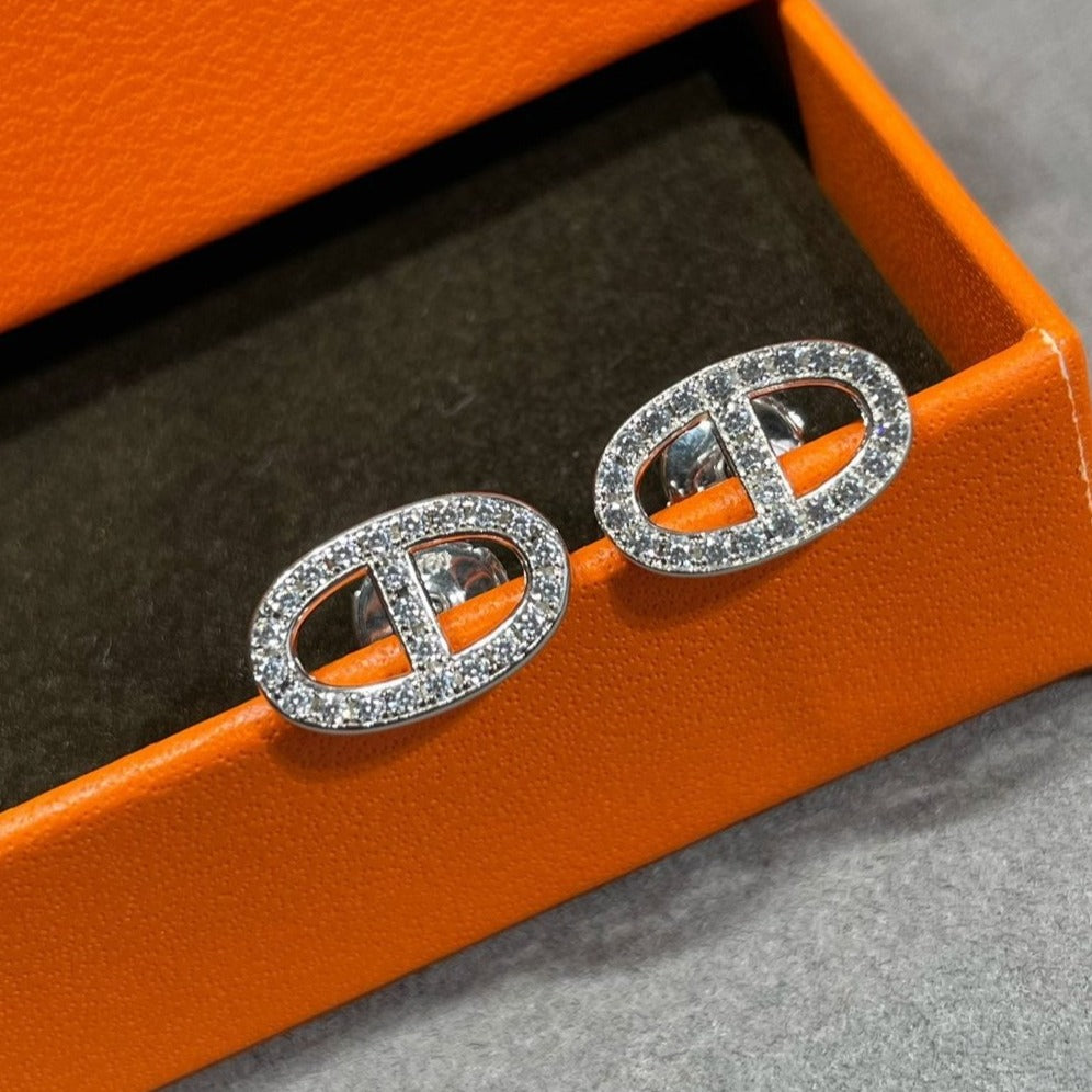 [Baslove] HM VOLLER DIAMANT-OHRSTECKER MIT SCHWEINENASEN