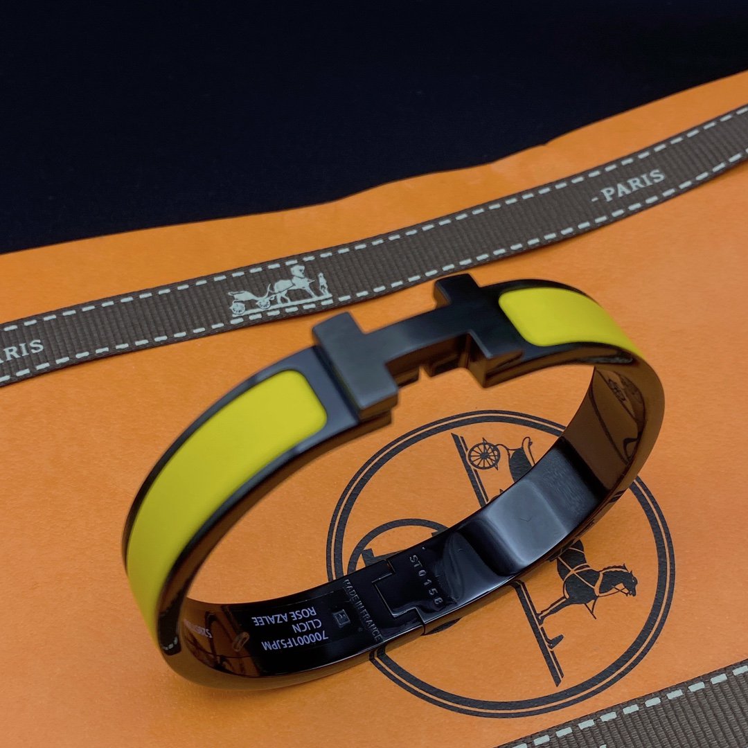 [Violet JW]CLIC HM SO BLACK YELLOW BRACELET