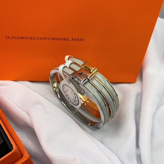 [Baslove]KLASSISCHES HM CLIC GRÜN 8MM EMAILLE ARMBAND