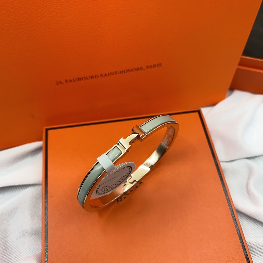 [Baslove]KLASSISCHES HM CLIC GRÜN 8MM EMAILLE ARMBAND