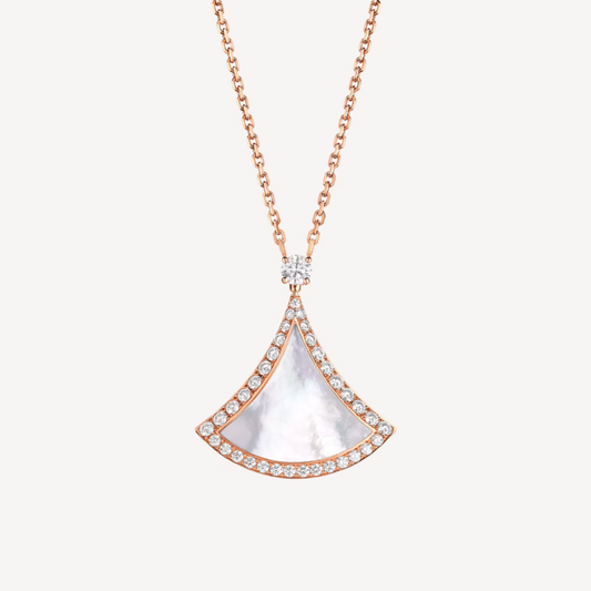[Baslove] DREAM MOP DIAMANT GEPAPERTE ROSA GOLD HALSKETTE