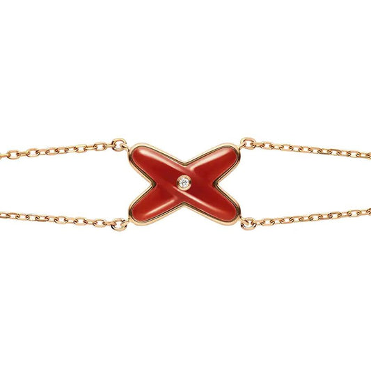 [Baslove]JEUX ARMBAND KARNEOL ROTGOLD 1 DIAMANT
