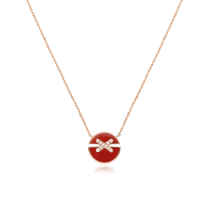 [Baslove]JEUX DE ROSÉGOLD DIAMANT-HALSKETTE