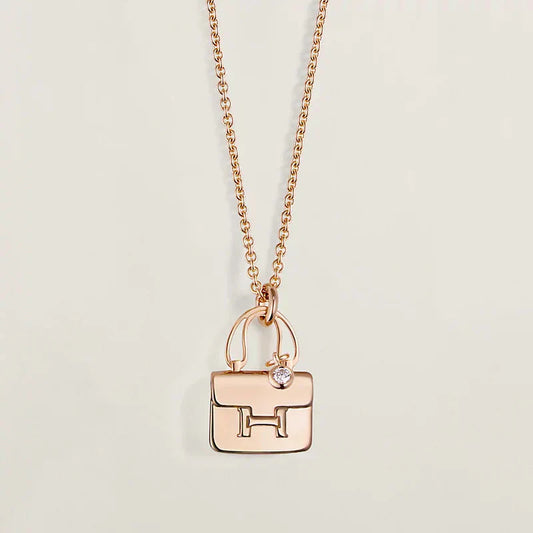[Baslove]AMULETT ANHÄNGER ROSÉGOLD HALSKETTE