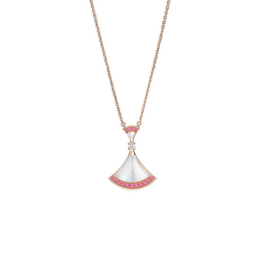 [Baslove] TRAUM HALSKETTE MOP ROSA DIAMANT