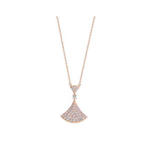 [Baslove]DREAM HALSKETTE ROSA GOLD VOLLER DIAMANT