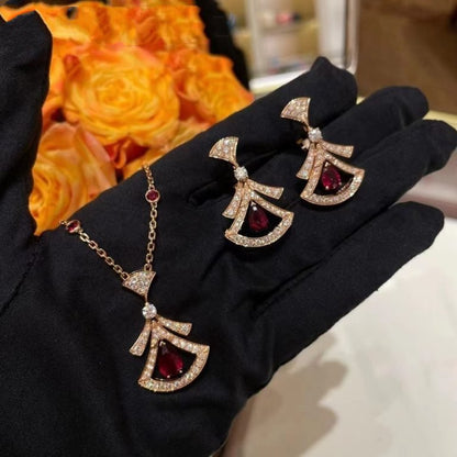 [Violet JW]DREAM NECKLACE CARNELIAN DIAMOND PINK GOLD