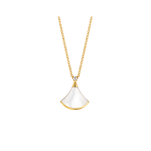 [Baslove]DREAM HALSKETTE WEISSES MOP GOLD 1 DIAMANT