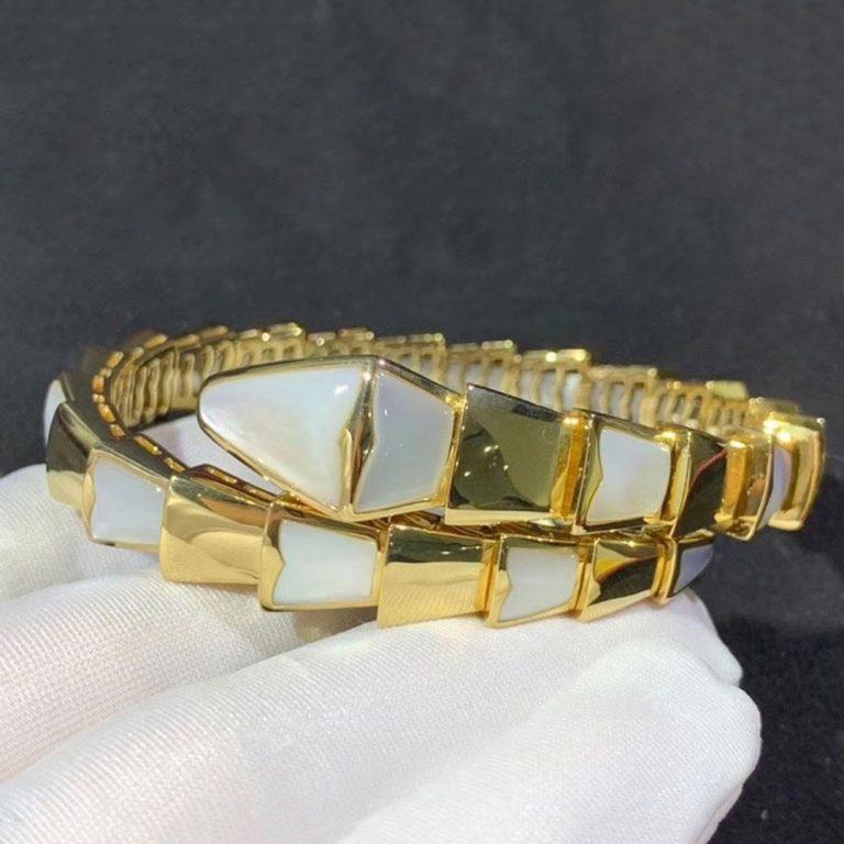 [Baslove]SERPENTI ARMBAND MOP GOLD