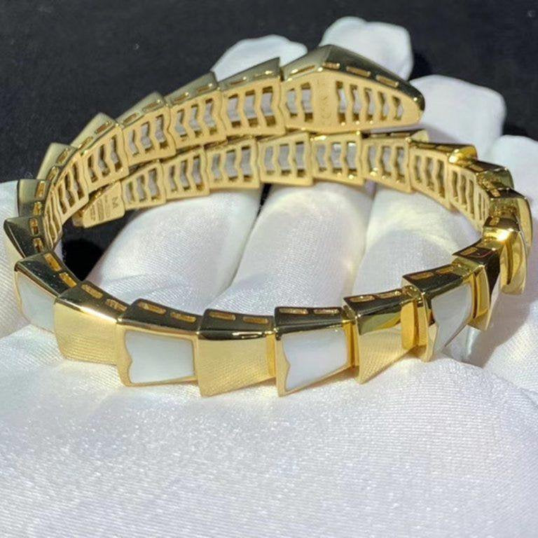 [Baslove]SERPENTI ARMBAND MOP GOLD