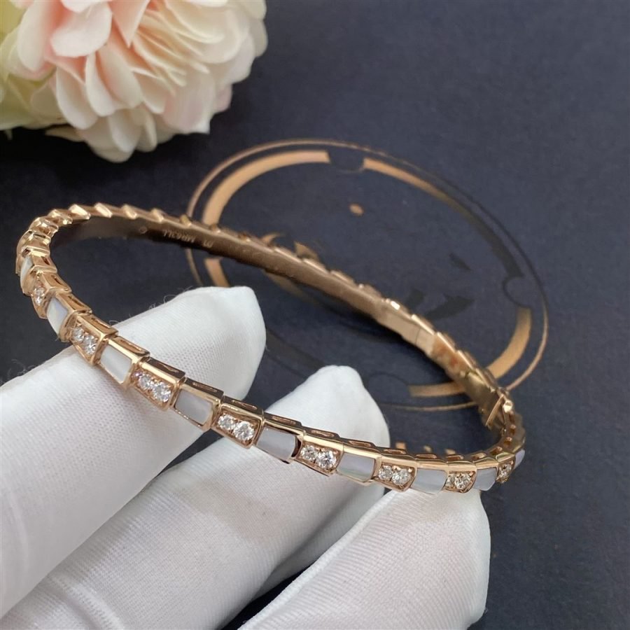 [Baslove]SERPENTI ARMBAND ROSGOLD MOP DIAMANT 