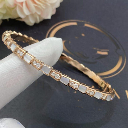 [Baslove]SERPENTI ARMBAND ROSGOLD MOP DIAMANT 