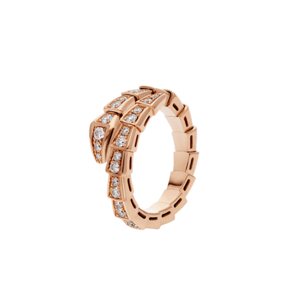 [Baslove]SERPENTI RING ROTGOLD MIT DIAMANTEN 4MM