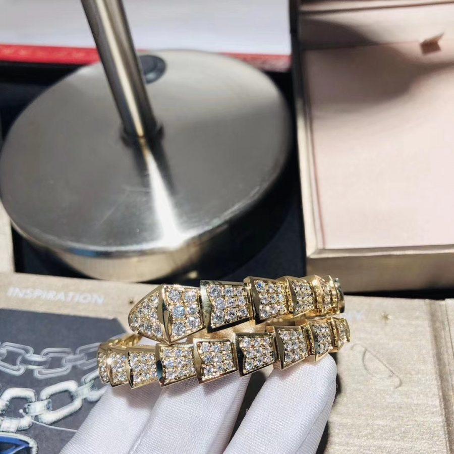 [Baslove]SERPENTI ARMBAND 8MM GOLD DIAMANT
