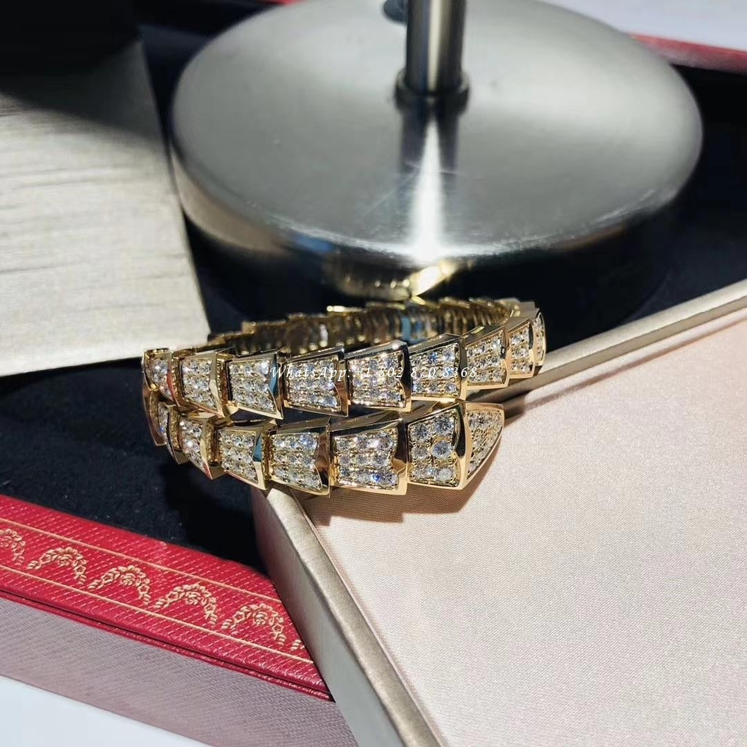 [Baslove]SERPENTI ARMBAND 8MM GOLD DIAMANT