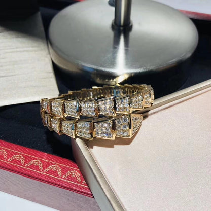 [Baslove]SERPENTI ARMBAND 8MM GOLD DIAMANT