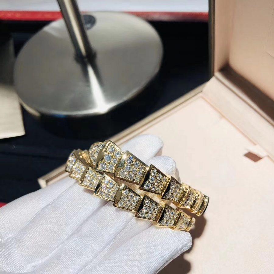 [Baslove]SERPENTI ARMBAND 8MM GOLD DIAMANT