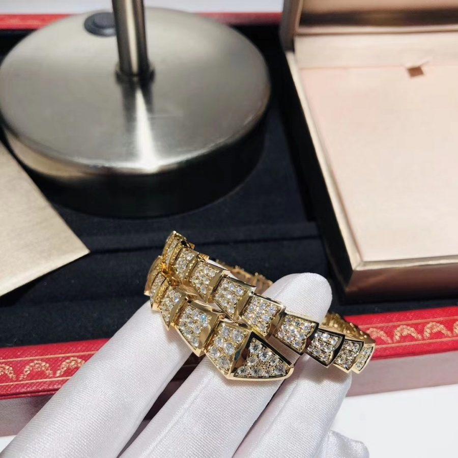 [Baslove]SERPENTI ARMBAND 8MM GOLD DIAMANT