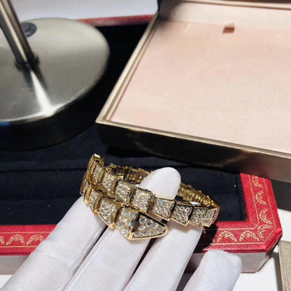 [Baslove]SERPENTI ARMBAND 8MM GOLD DIAMANT