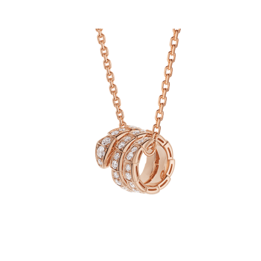[Baslove]SERPENTI ROSGOLD HALSKETTE DOPPELRING DIAMANT