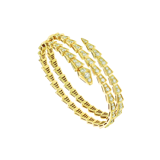 [Baslove]SERPENTI ARMBAND GOLD DIAMANT DOPPELREIHIG