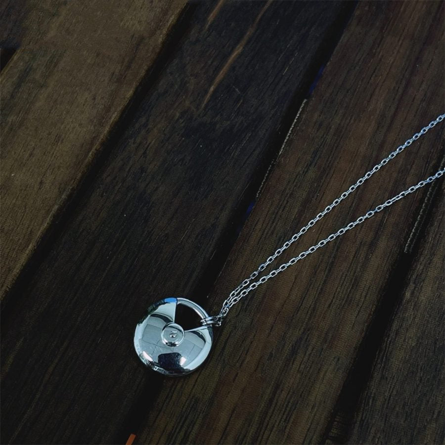 [Baslove]AMULETTE SILBER VOLLE DIAMANT HALSKETTE