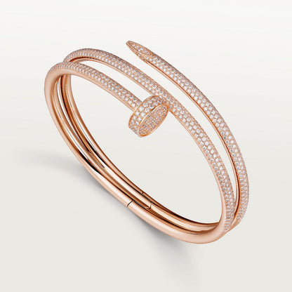 [Baslove]JUSTE ブレスレット 3.5MM ダブルロウ ダイヤモンド