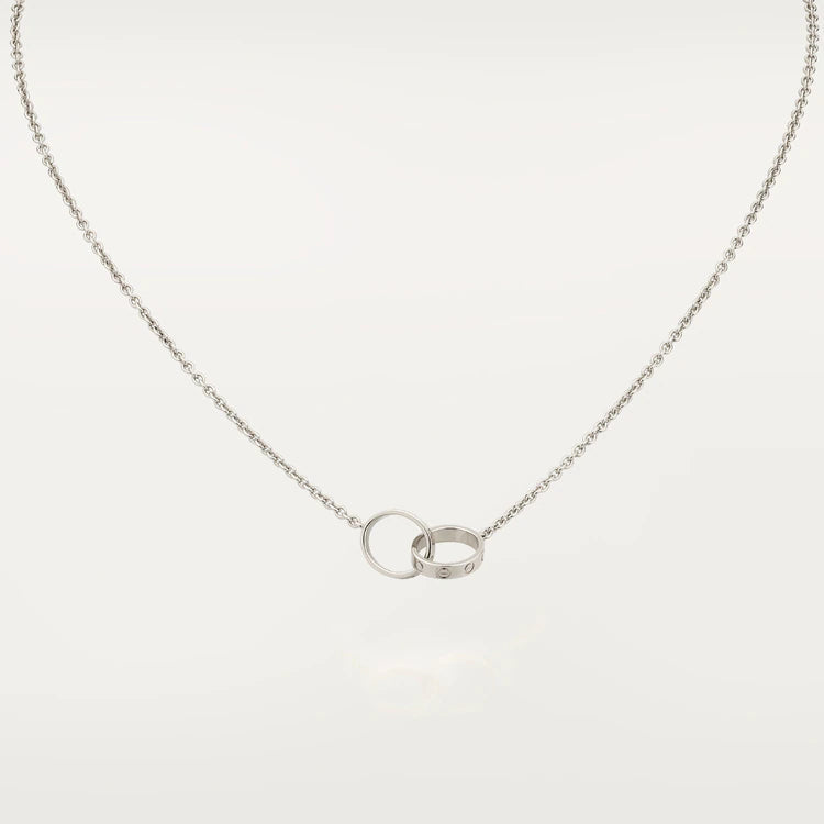 [Baslove] LIEBE HALSKETTE ROSA GOLD UND SILBER 