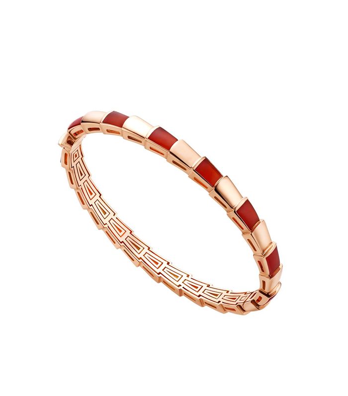[Baslove]SERPENTI ARMBAND ROSGOLD RUBELLIT