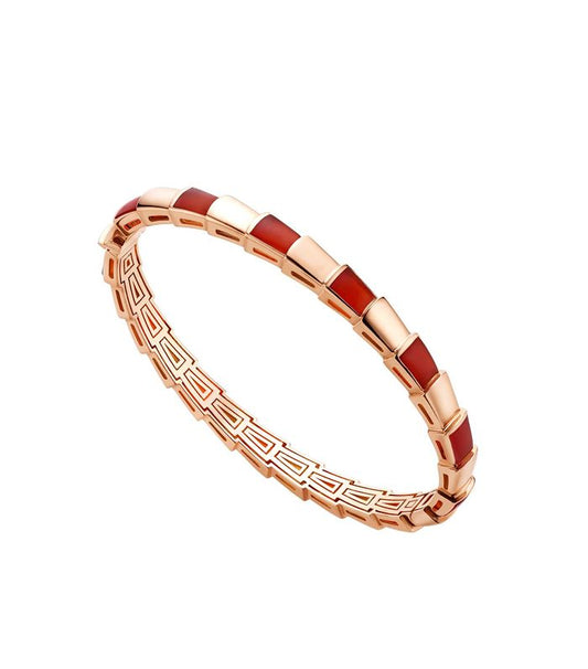 [Baslove]SERPENTI ARMBAND ROSGOLD RUBELLIT