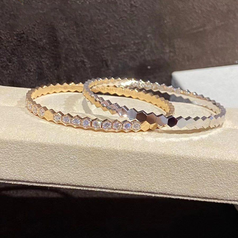 [Baslove] BEE LOVE GOLD ARMBAND VOLLER DIAMANT 
