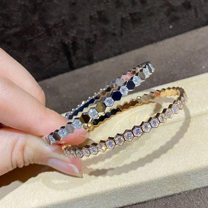 [Baslove] BEE LOVE GOLD ARMBAND VOLLER DIAMANT 