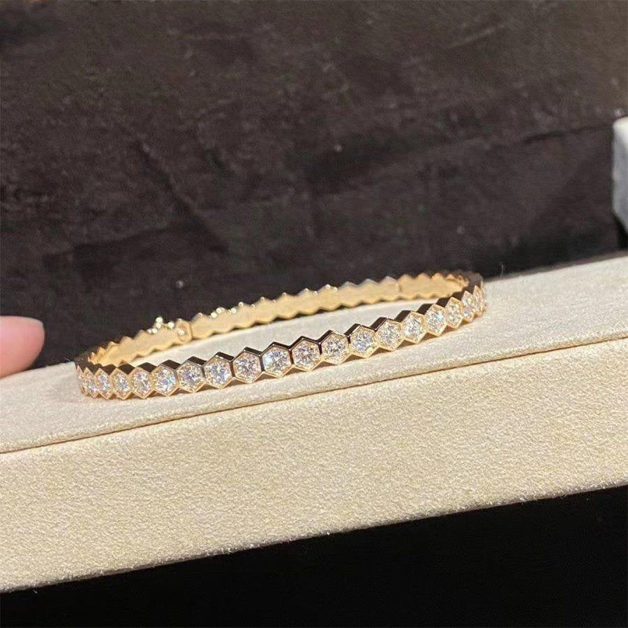 [Baslove] BEE LOVE GOLD ARMBAND VOLLER DIAMANT 