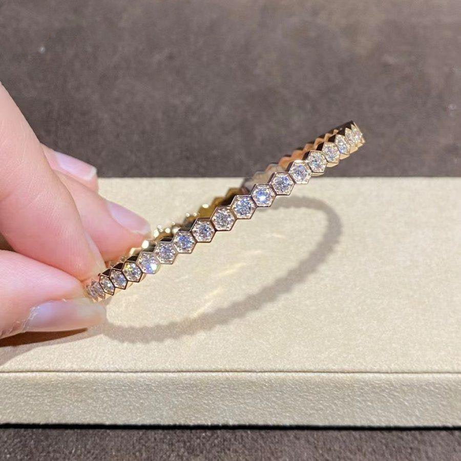 [Baslove] BEE LOVE GOLD ARMBAND VOLLER DIAMANT 