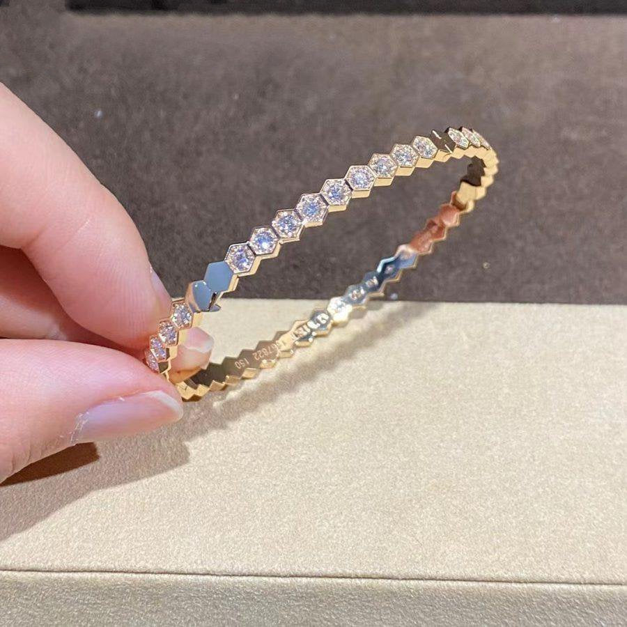 [Baslove] BEE LOVE GOLD ARMBAND VOLLER DIAMANT 