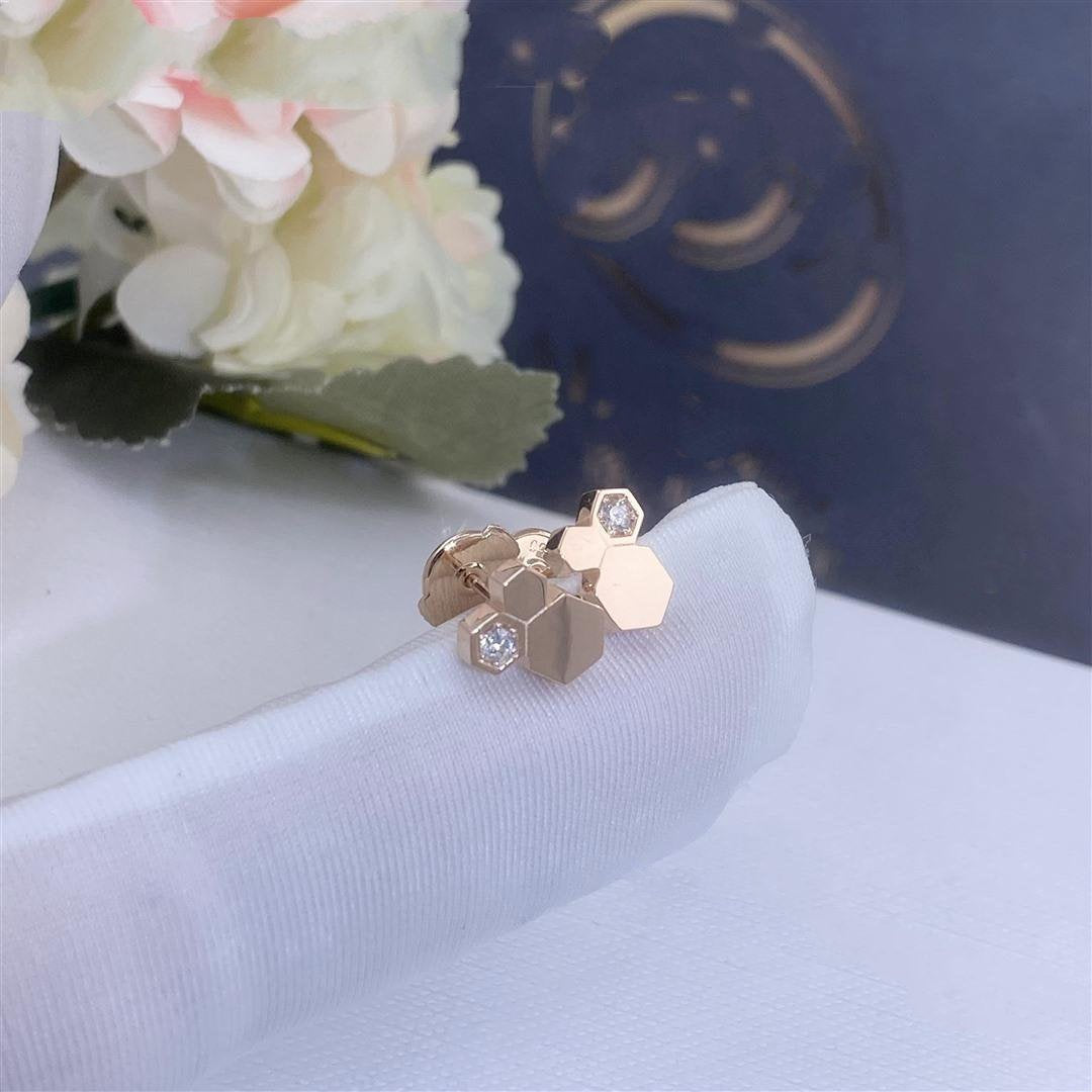 [Baslove] BEE LOVE ROSÉGOLD DIAMANT OHRRINGE