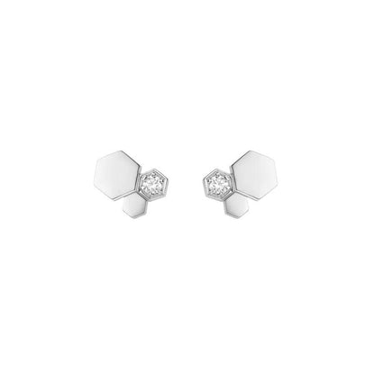 [Baslove] BEE LOVE SILBER DIAMANT OHRRINGE