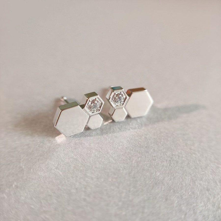 [Baslove] BEE LOVE SILBER DIAMANT OHRRINGE