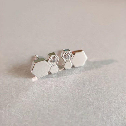 [Baslove] BEE LOVE SILBER DIAMANT OHRRINGE