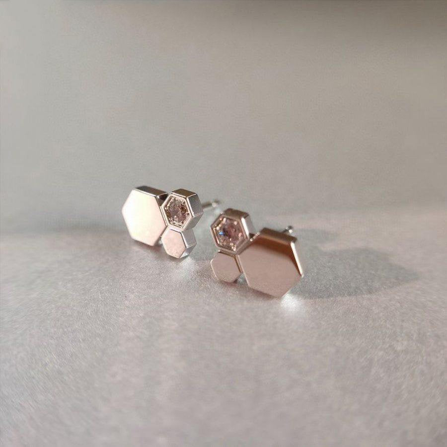 [Baslove] BEE LOVE SILBER DIAMANT OHRRINGE