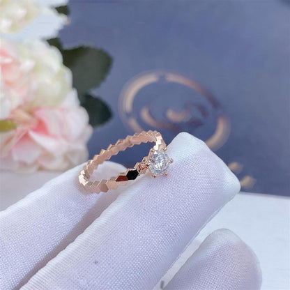 [Baslove] BIENENLIEBE RING ROSA GOLD 1 DIAMANT