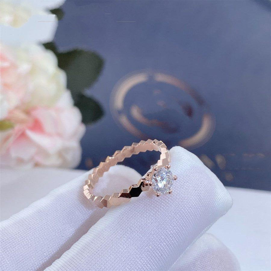 [Baslove] BIENENLIEBE RING ROSA GOLD 1 DIAMANT