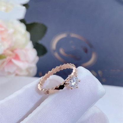 [Baslove] BIENENLIEBE RING ROSA GOLD 1 DIAMANT