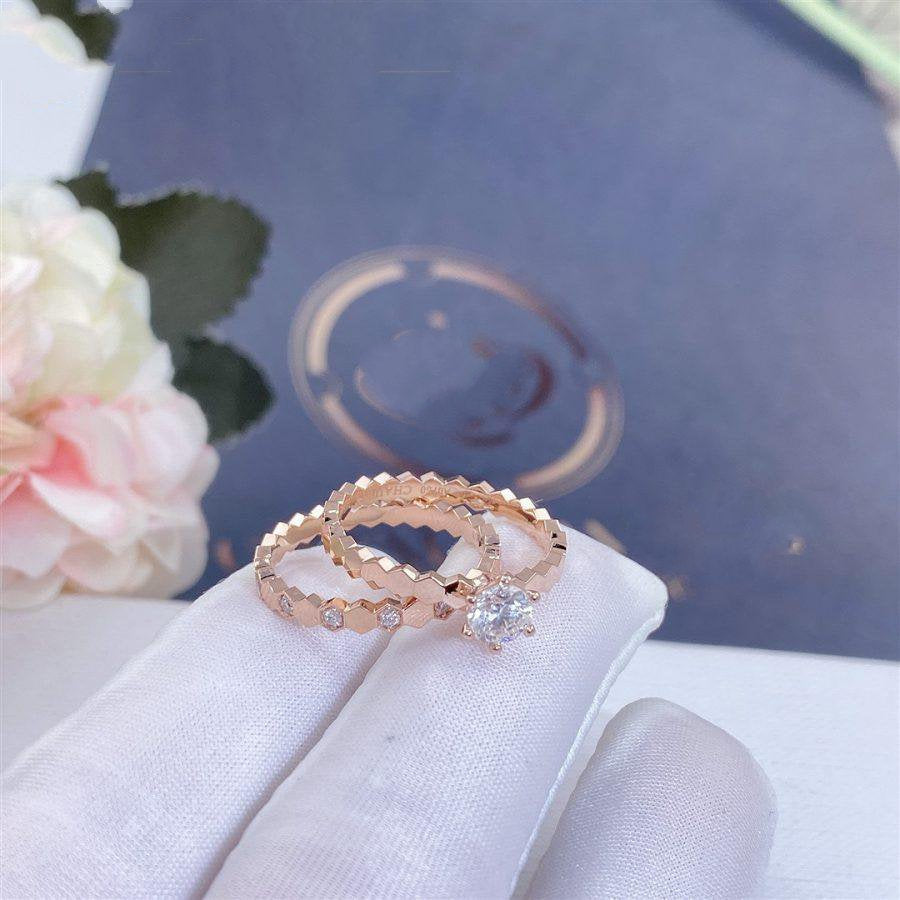 [Baslove] BIENENLIEBE RING ROSA GOLD 1 DIAMANT