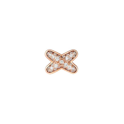 [Baslove]JEUX DE ROSÉGOLD DIAMANT OHRRINGE
