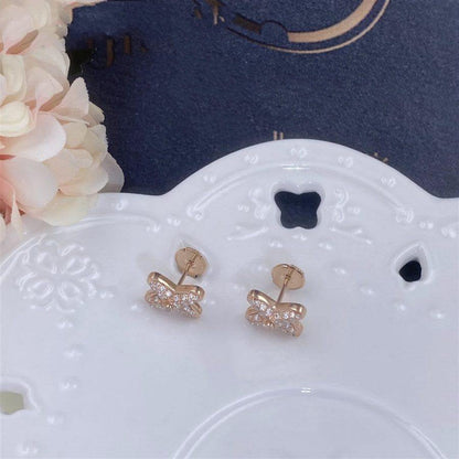 [Baslove]JEUX DE ROSÉGOLD DIAMANT OHRRINGE