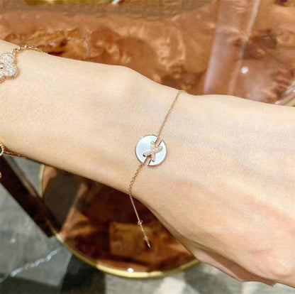 [Baslove]JEUX DE BRACELET MOP ROSA GOLD DIAMANTEN