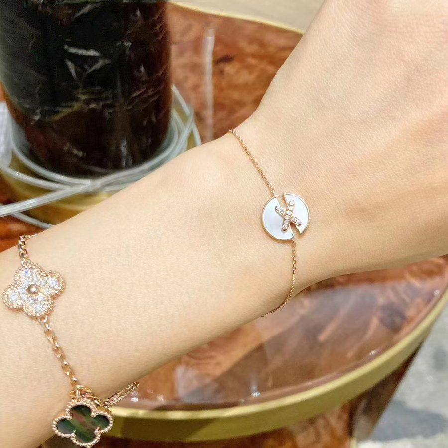 [Baslove]JEUX DE BRACELET MOP ROSA GOLD DIAMANTEN